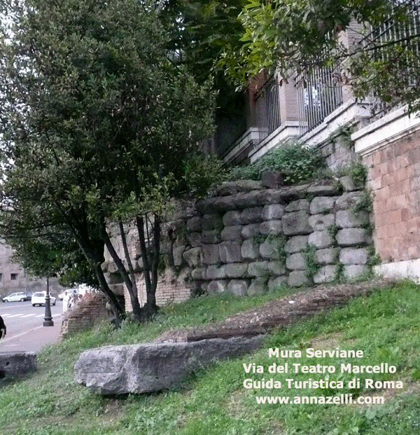 mura serviane via del teatro marcello roma