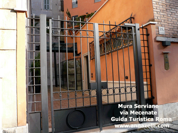 mura serviane via mecenate roma