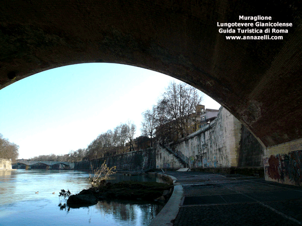 muraglione a lungotevere gianicolense roma