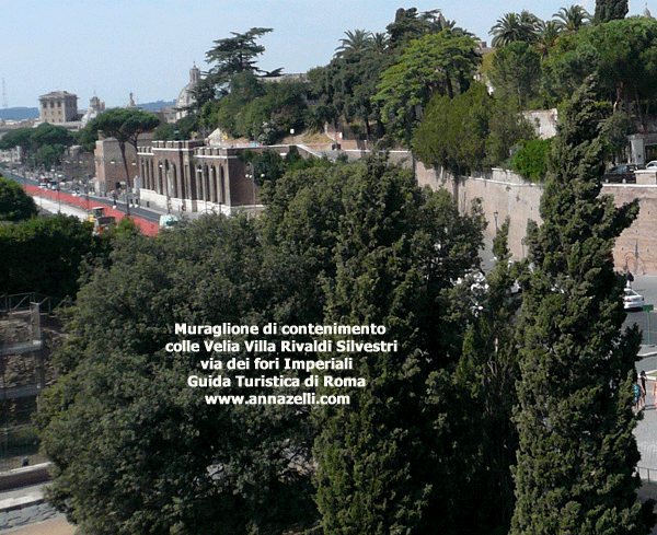 muraglione di contenimento colle velia villa rivaldi silvestri roma