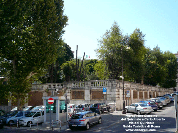 muraglione giardino del quirinale carlo alberto via del quirinale roma