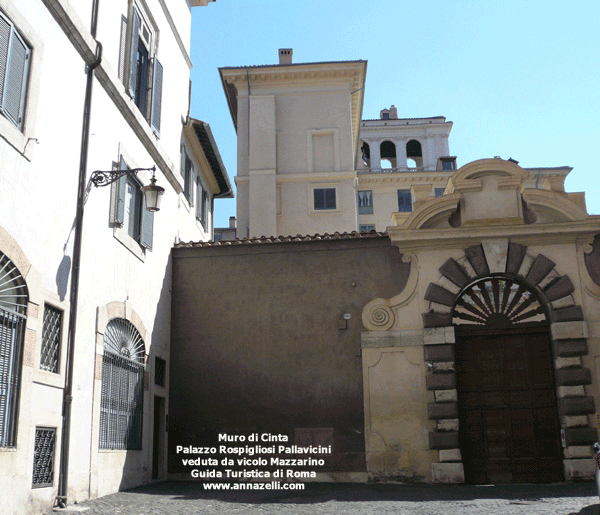 muro di cinta palazzo Rospigliosi Pallavicini Roma