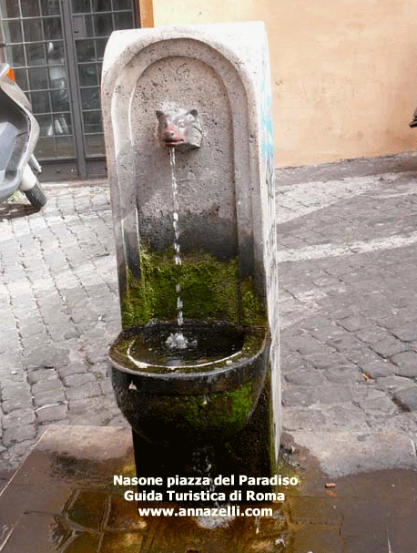 nasone piazza del paradiso roma