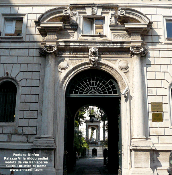 ninfeo palazzo villa aldobrandini da via panisperna roma