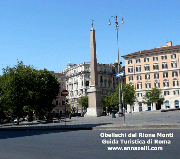obelischi del rione monti (roma)