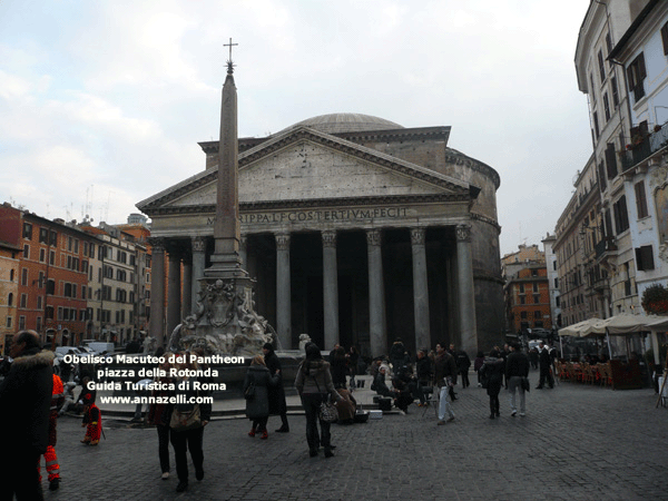 obelisco macuteo del pantheon piazza della rotonda (obelischi di roma)