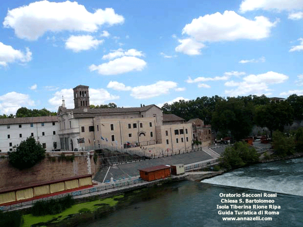 oratorio sacconi rossi chiesa san bartolomeo isola tiberina roma