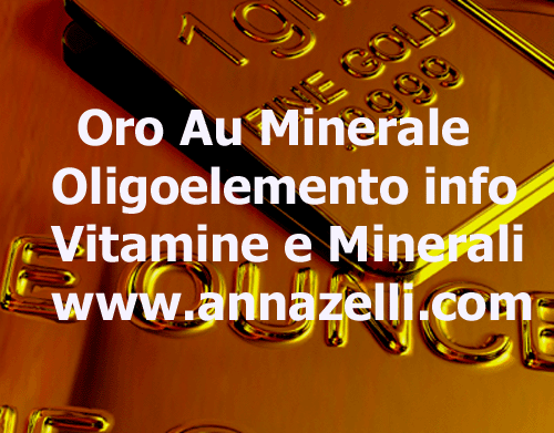 ORO AU MINERALE TRACCIA OLIGOELEMENTO, ERBORISTERIA