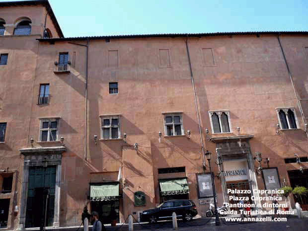 palazzo capranica piazza capranica pantheon e dintorni roma