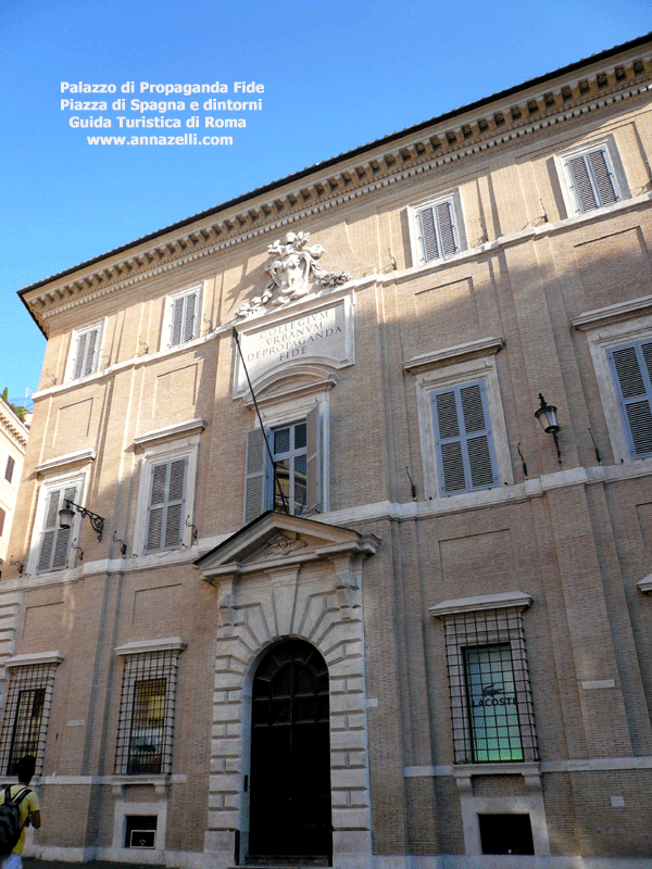 palazzo di propaganda fide piazza di spagna e dintorni roma