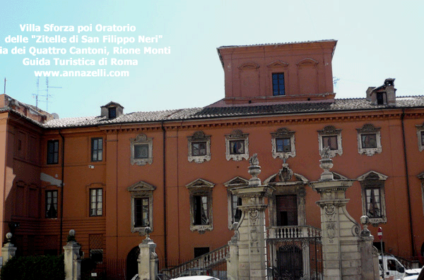 palazzo sforza oratorio delle zitelle di san filippo neri, via dei quattro cantoni, roma