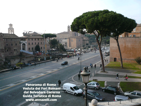 panorama di roma dal belvedere cederna vedute di roma
