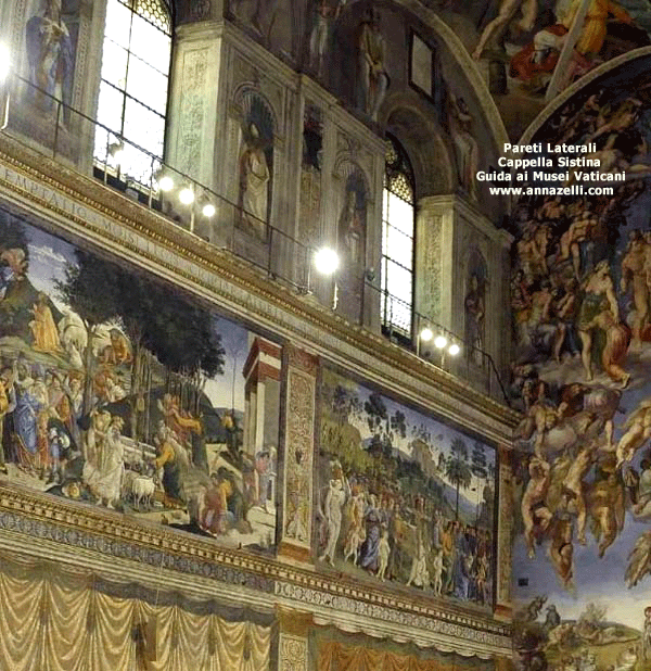 pareti laterali cappella sistina dettaglio (musei vaticani)
