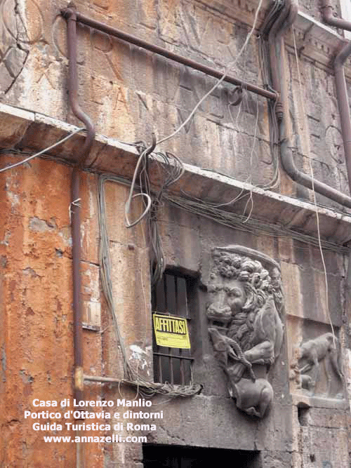 particolare casa di lorenzo manlio zona portico d'ottavia roma