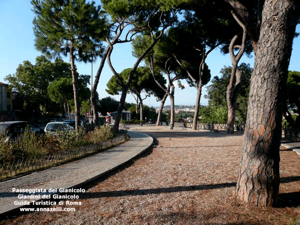 passeggiata del gianicolo giardini del gianicolo e dintorni roma