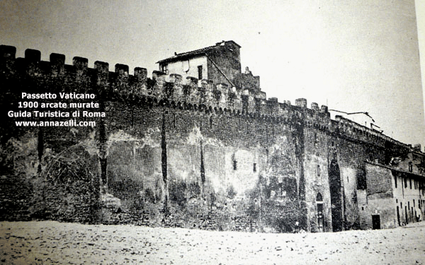passetto vaticano arcate murate foto inizio 1900