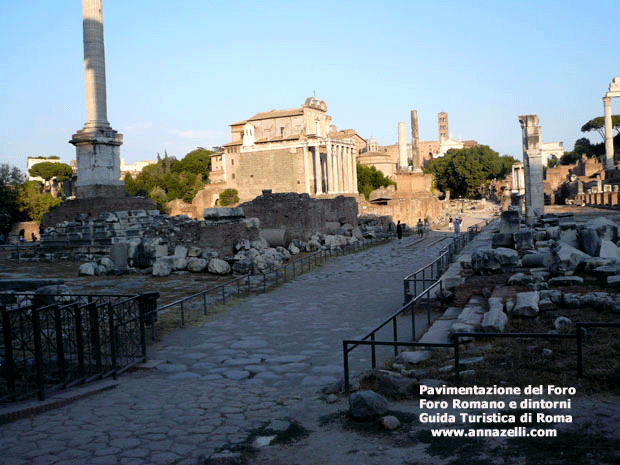 pavimentazione del foro romano roma