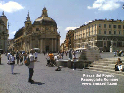 piazza del popolo passeggiate romane