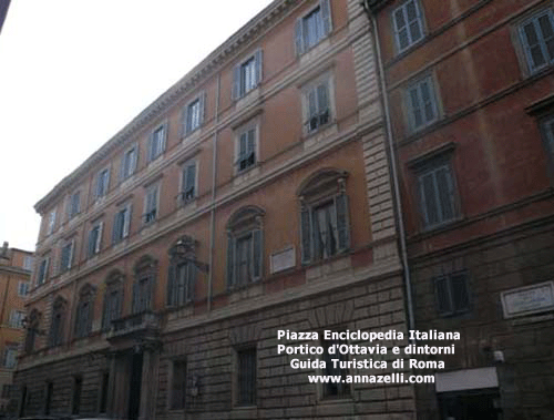 piazza della enciclopedia italiana roma zona portico d'ottavia
