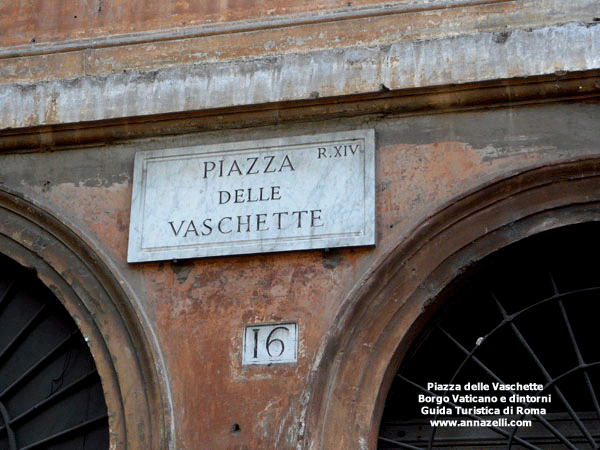 piazza delle vaschette rione borgo vaticano e dintorni (roma)