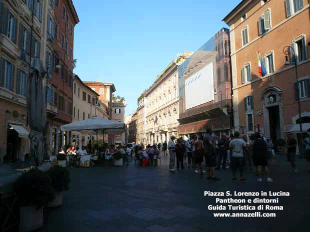 piazza san lorenzo in lucina pantheon e dintorni roma