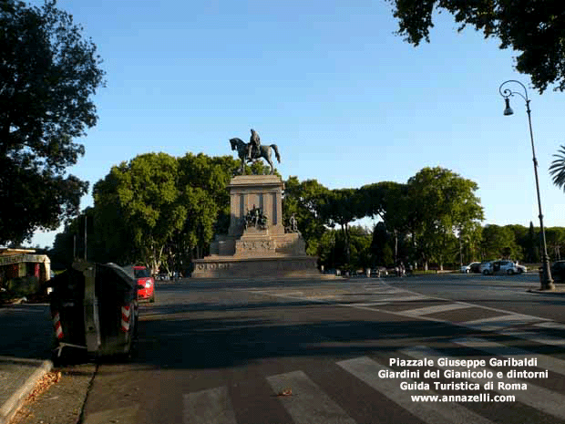piazzale giuseppe garibaldi giardini del gianicolo e dintorni roma