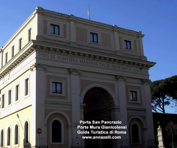 porta san pancrazio porte mura gianicolensi roma