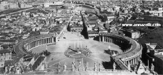 prima della demolizione della spina di borgo via della conciliazione e dintorni roma