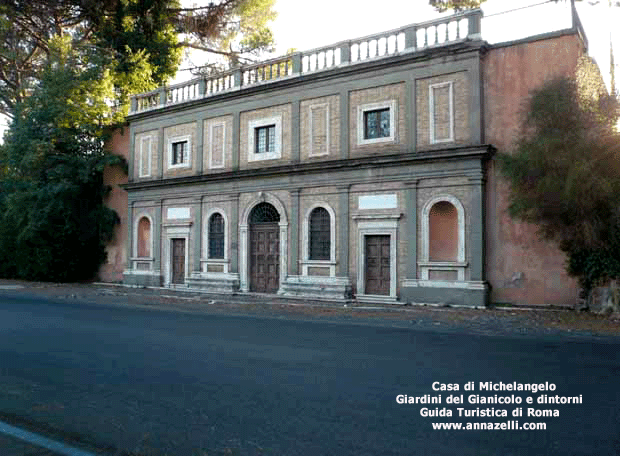 casa di michelangelo giardini del gianicolo e dintorni