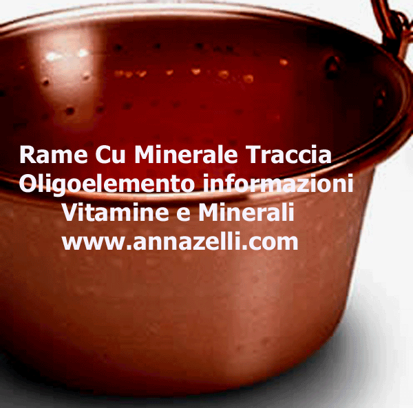 RAME CU MINERALE TRACCIA OLIGOELEMENTO, ERBORISTERIA