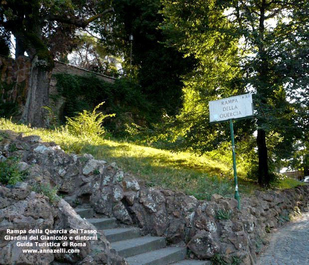 rampa della quercia del tasso giardini del gianicolo e dintorni roma