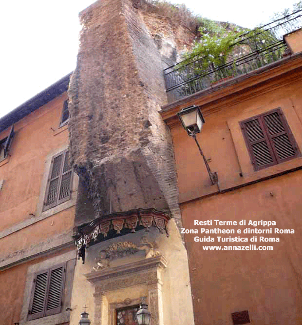 resti terme di agrippa via arco della ciambella pantheon e dintorni roma