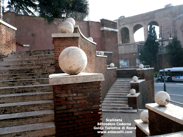 scalinata Belvedere Cederna Fori Imperiali Roma