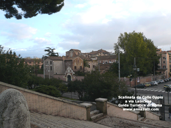 scalinata da colle oppio a via labicana roma