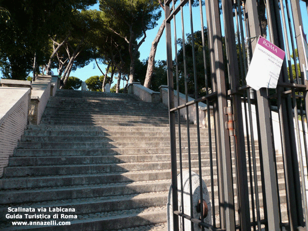 scalinata ingresso al colle oppio via labicana roma