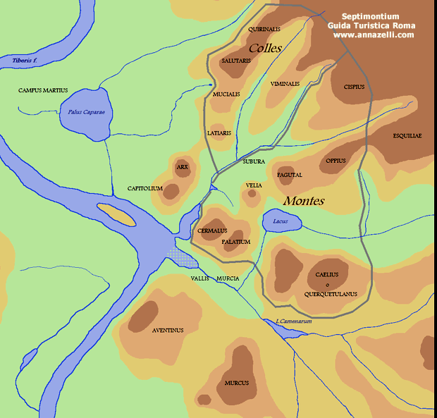 septimontium colli e monti di roma