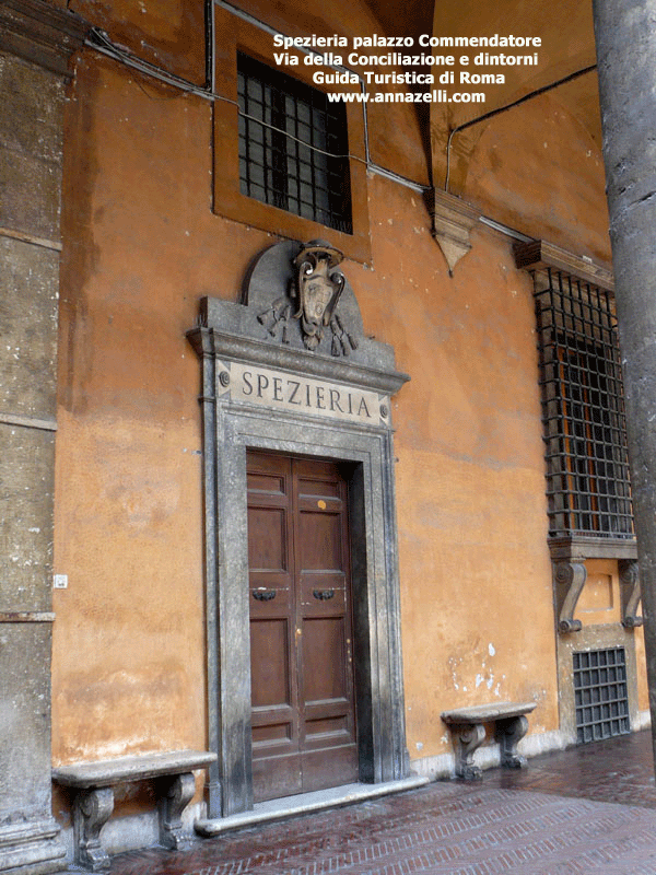 spezieria palazzo del commendatore borgo santo spirito via della conciliazione e dintorni roma