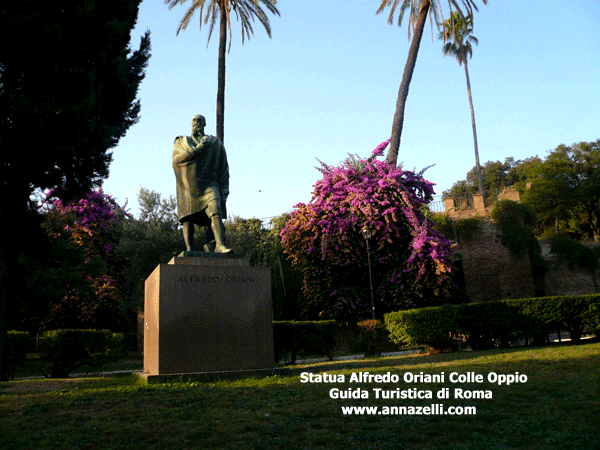 statua alfredo oriani, colle oppio, roma