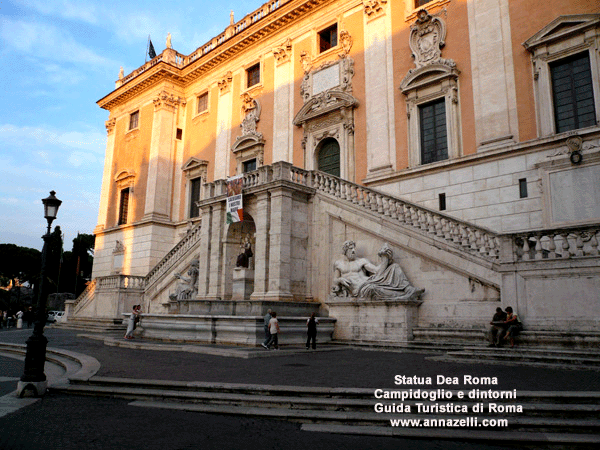 statua dea roma palazzo senatorio campidoglio e dintorni (roma)