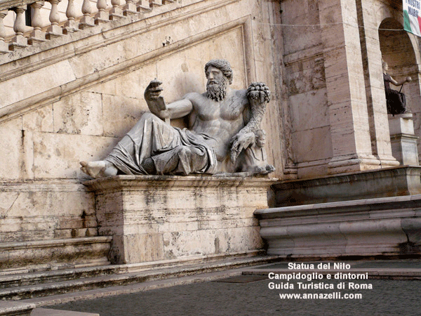 statua del nilo palazzo senatorio campidoglio e dintorni (roma)