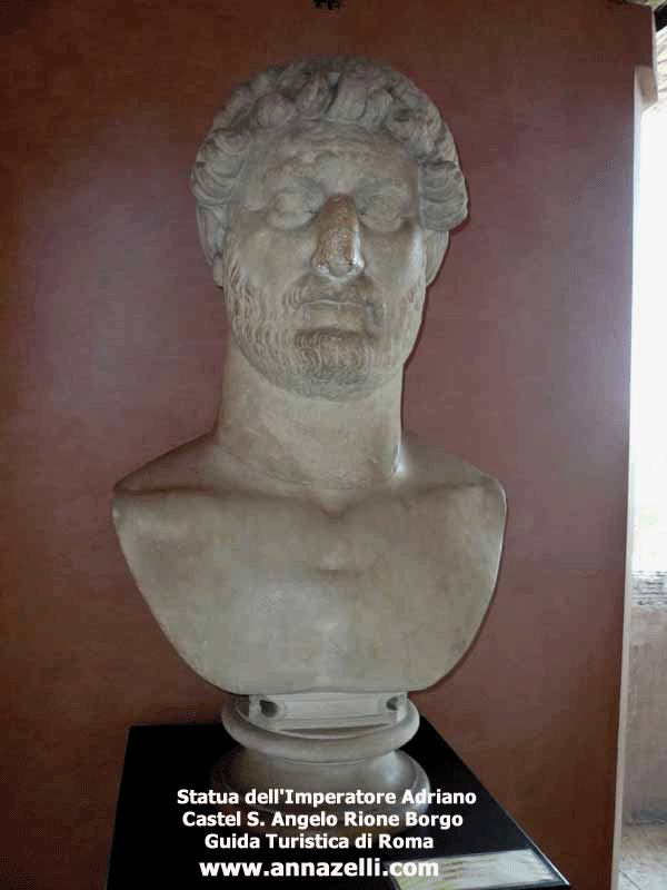 statua dell'imperatore Adriano a Castel Sant'Angelo Roma