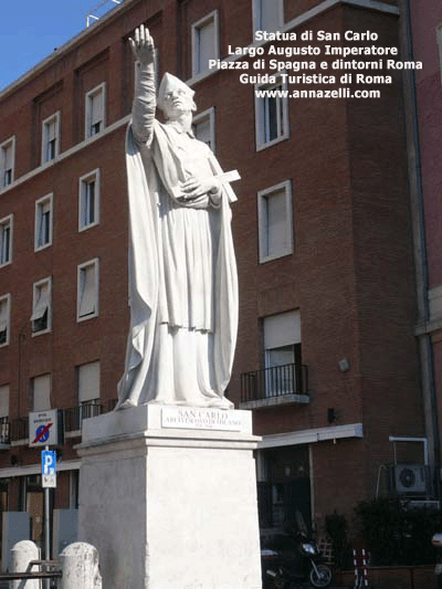 statua di san carlo piazza di spagna e dintorni roma
