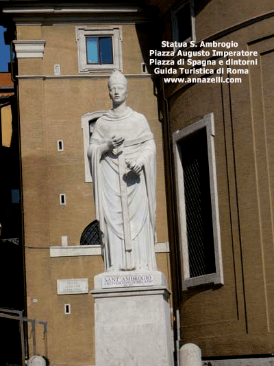 statua di sant'ambrogio piazza di spagna e dintorni roma