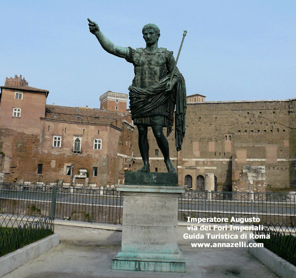 statua imperatore cesare ottaviano augusto via dei fori imperiali roma