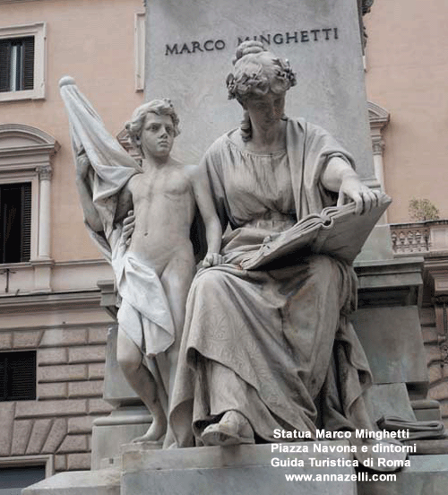 statua marco minghetti piazza navona e dintorni