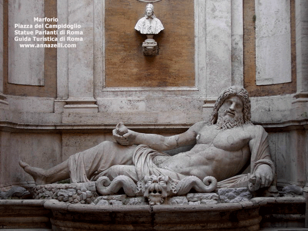 statua parlante di marforio piazza del campidoglio roma