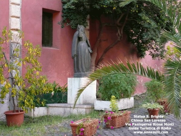 statua santa brigida chiesa san lorenzo in panisperna roma