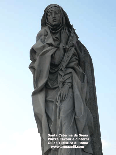 statua santa caterina da siena piazza cavour e dintorni roma
