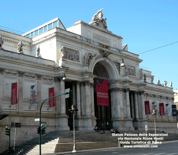 statue palazzo delle esposizioni via nazionale roma