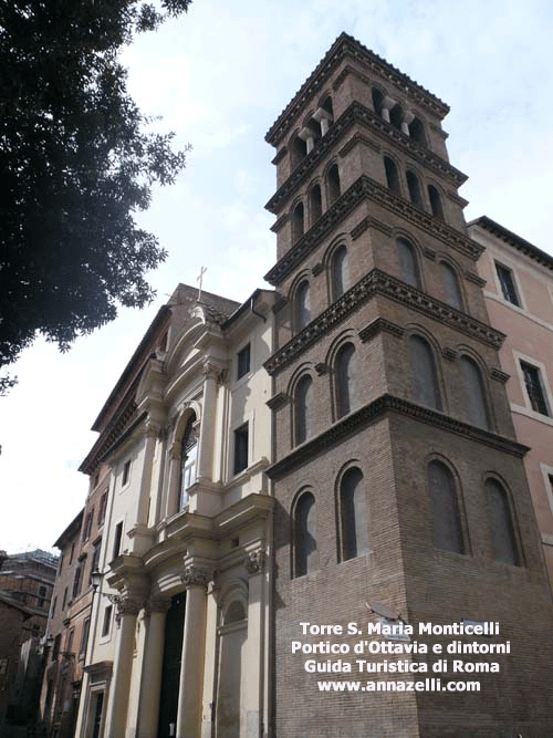 torre chiesa santa maria in monticelli zona portico d'ottavia roma